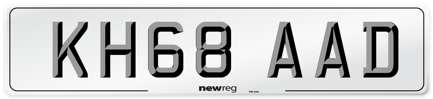 KH68 AAD Number Plate from New Reg